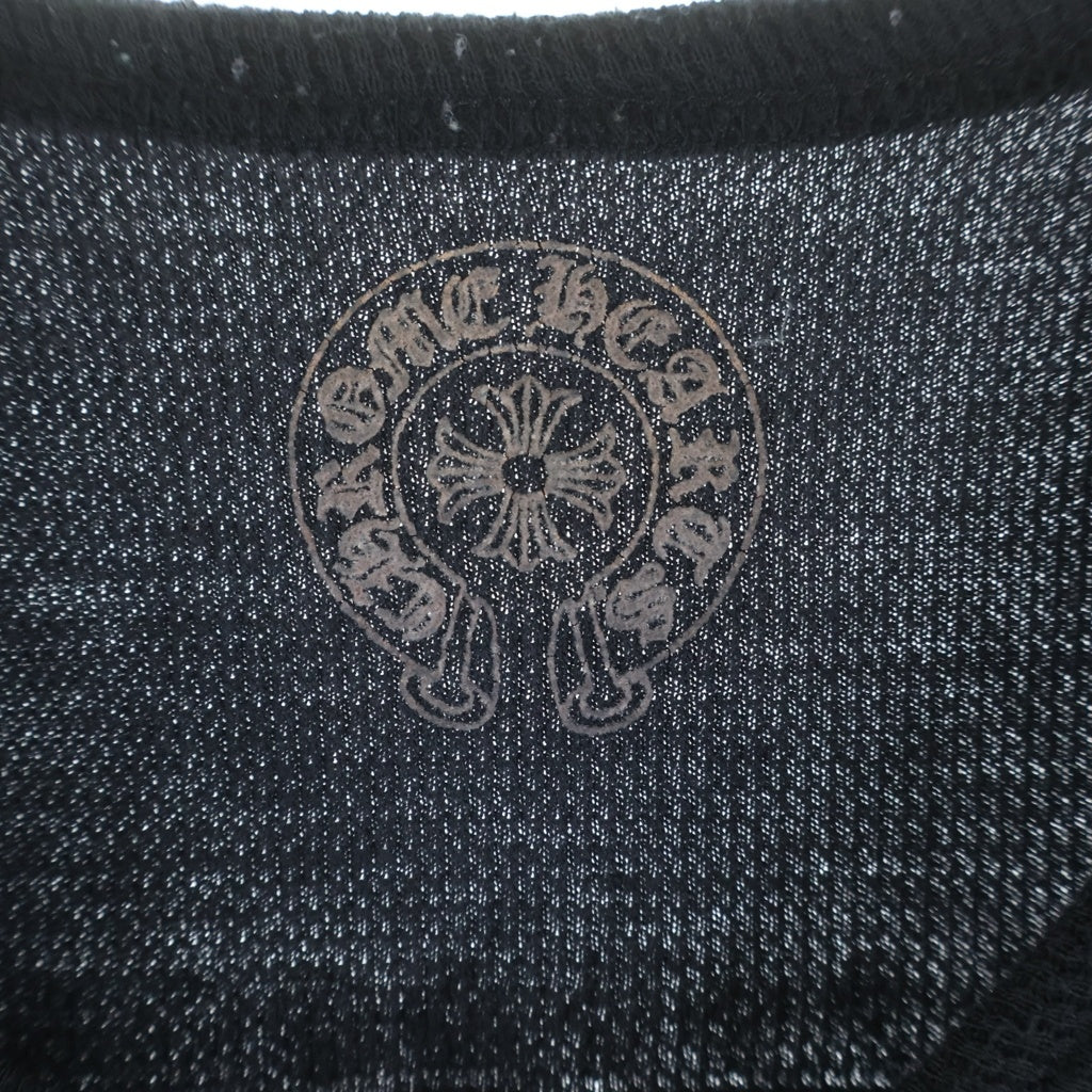 CHROME HEARTS(クロムハーツ) OLD Thermal L S オールド アメリカンフラッグ 星条旗 ダガーホースシュープリント サーマル長袖カットソー ブラック