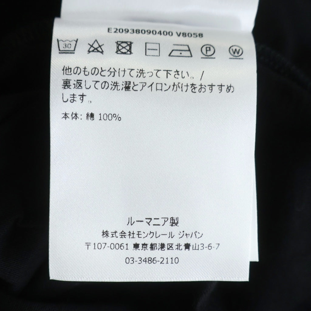 MONCLER(モンクレール) Cotton T-shirt コットンクルーネック半袖Tシャツ E20938090400 ブラック