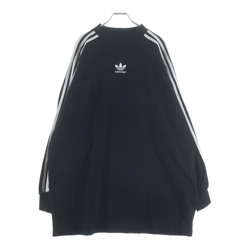 BALENCIAGA(バレンシアガ) ×adidas 23SS Long sleeve T-shirt クルーネック長袖Tシャツ 728789 TNVA6 ブラック