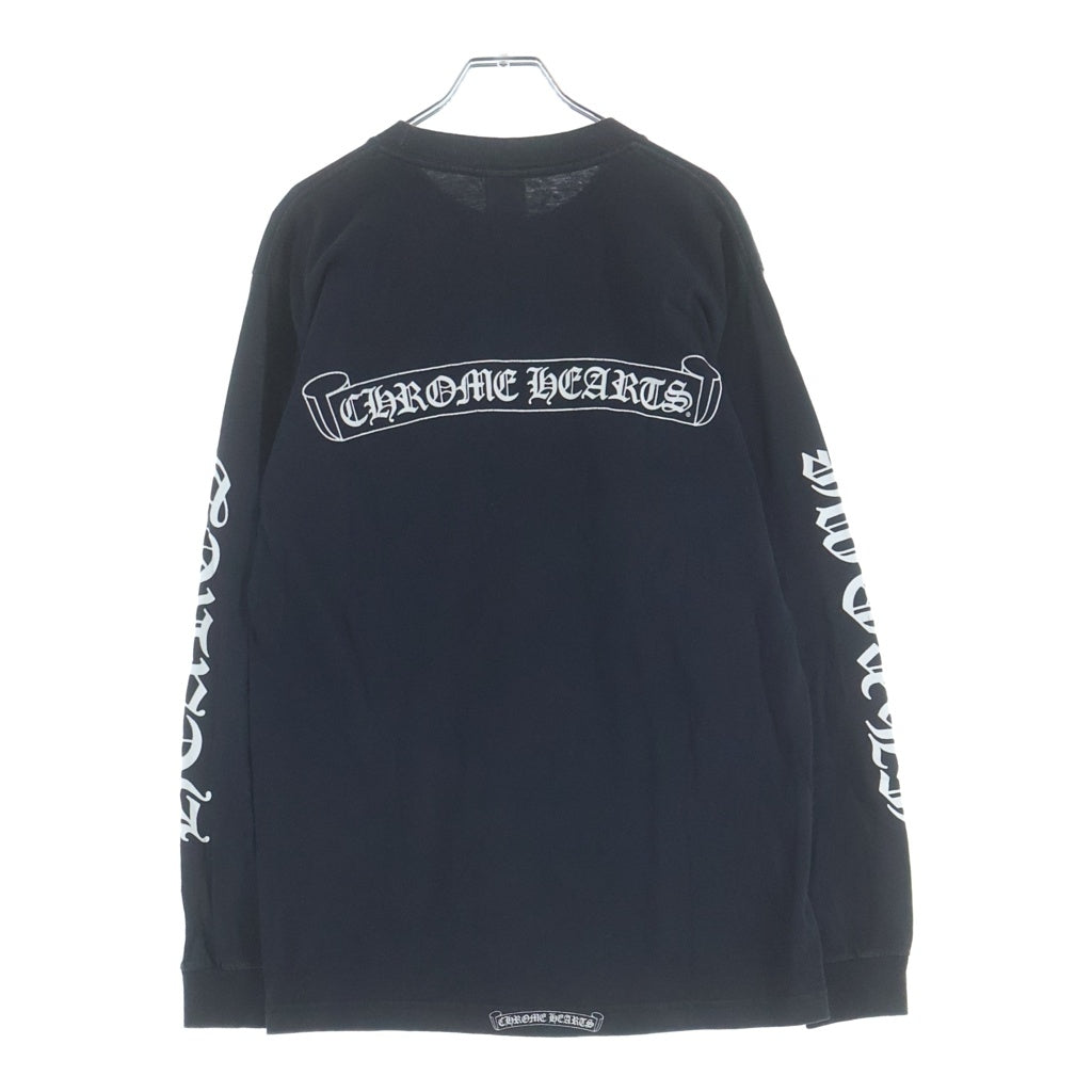 CHROME HEARTS(クロムハーツ) OLD Old English Arm Logo Long Sleeve Tee オールドイングリッシュ 袖ロゴ クルーネック長袖Tシャツ ブラック ‐