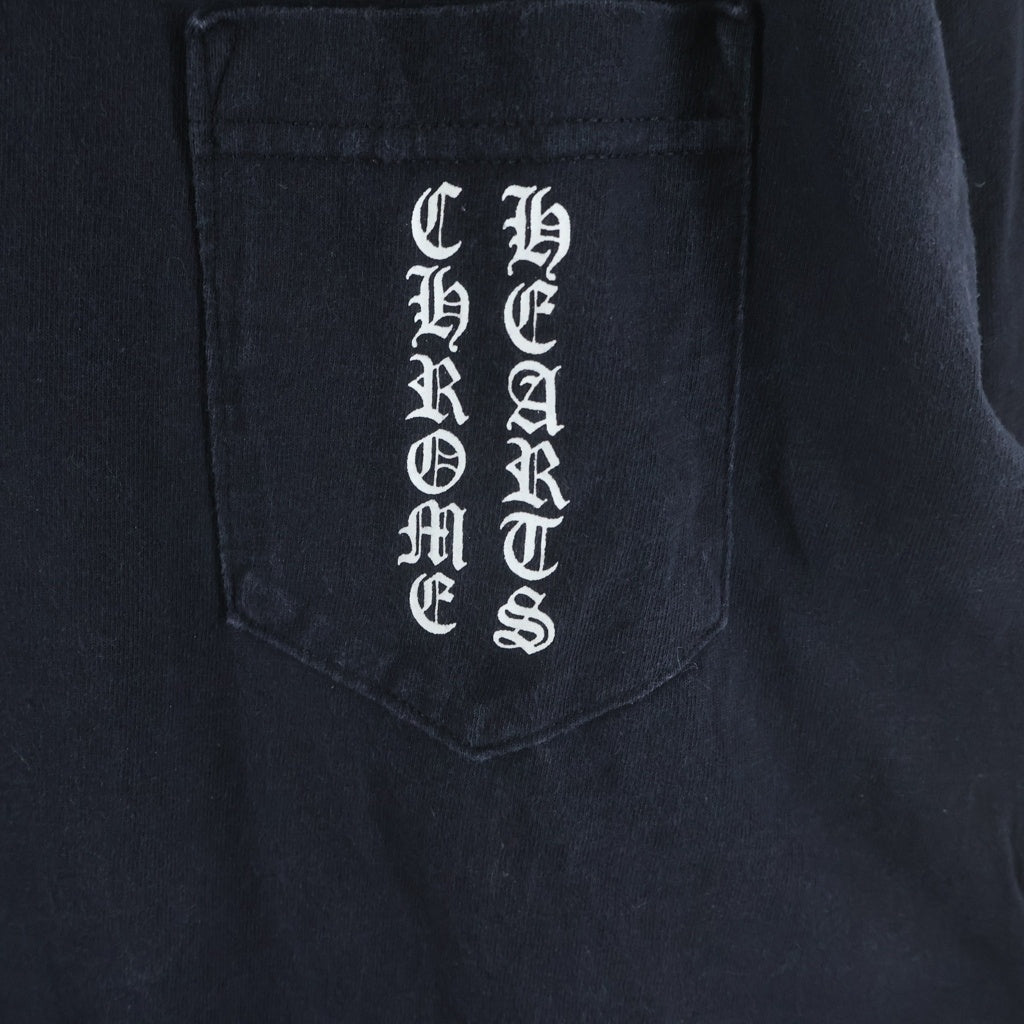 CHROME HEARTS(クロムハーツ) OLD Old English Arm Logo Long Sleeve Tee オールドイングリッシュ 袖ロゴ クルーネック長袖Tシャツ ブラック ‐