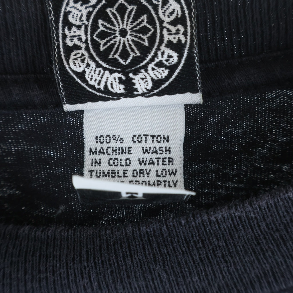CHROME HEARTS(クロムハーツ) OLD Old English Arm Logo Long Sleeve Tee オールドイングリッシュ 袖ロゴ クルーネック長袖Tシャツ ブラック ‐