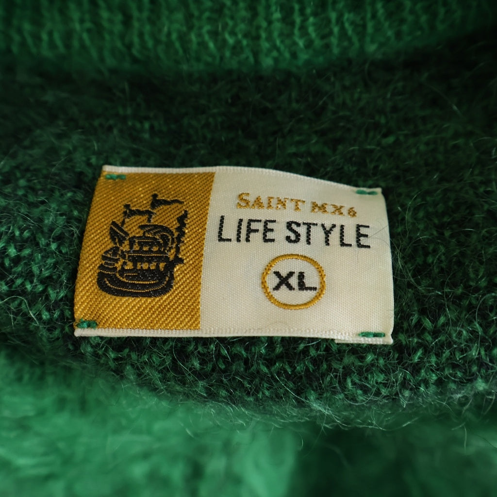 SAINT MICHAEL(セントマイケル) MOHAIR CREW NECK KNIT モヘア クルーネック ニット グリーン SM-A23-0000-043