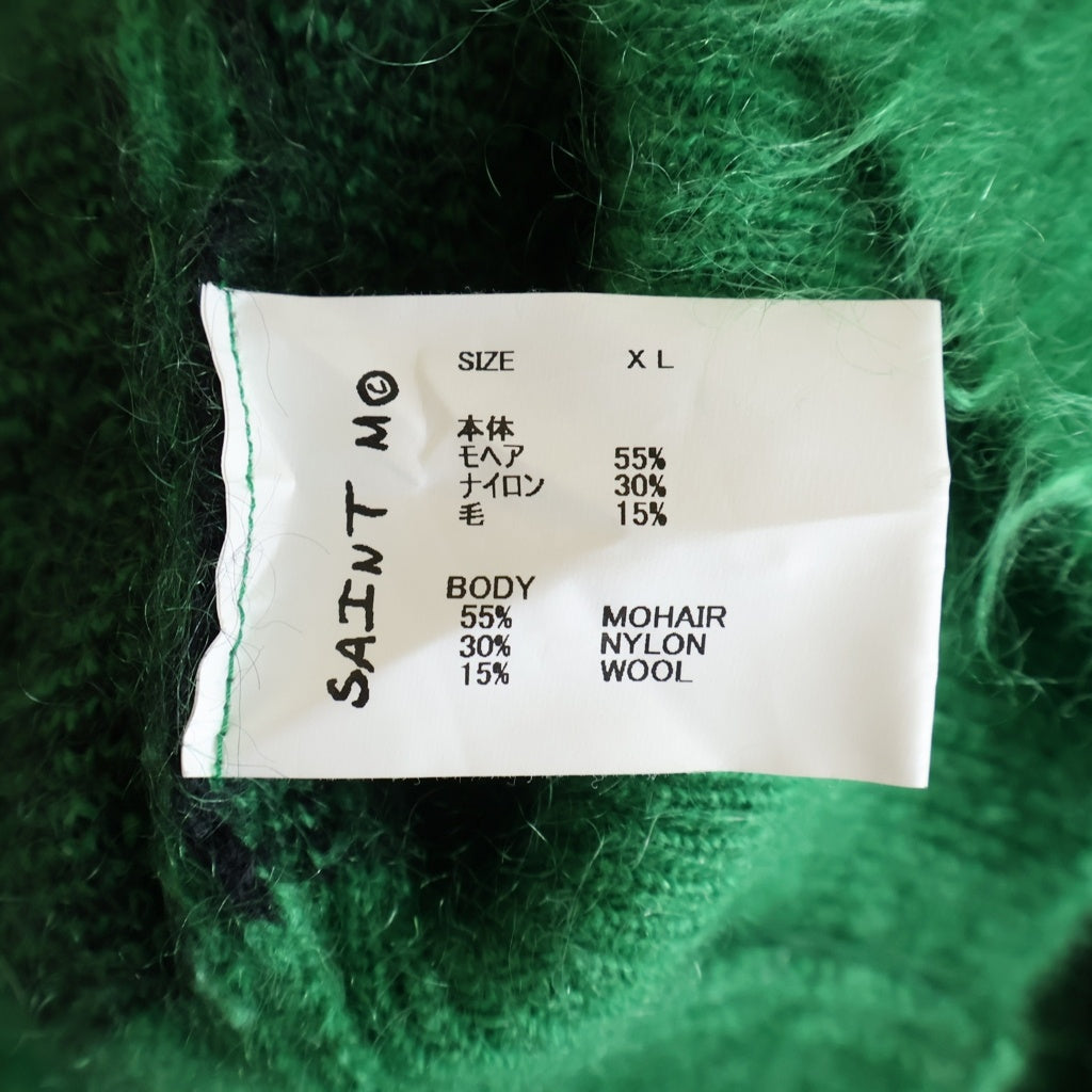 SAINT MICHAEL(セントマイケル) MOHAIR CREW NECK KNIT モヘア クルーネック ニット グリーン SM-A23-0000-043