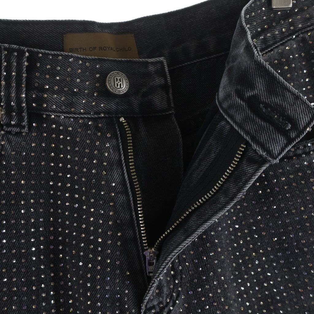 BIRTH OF ROYAL CHILD(バースオブロイヤルチャイルド) STELLAR PAVE JEANS ステラ パヴェ ジーンズ グレー
