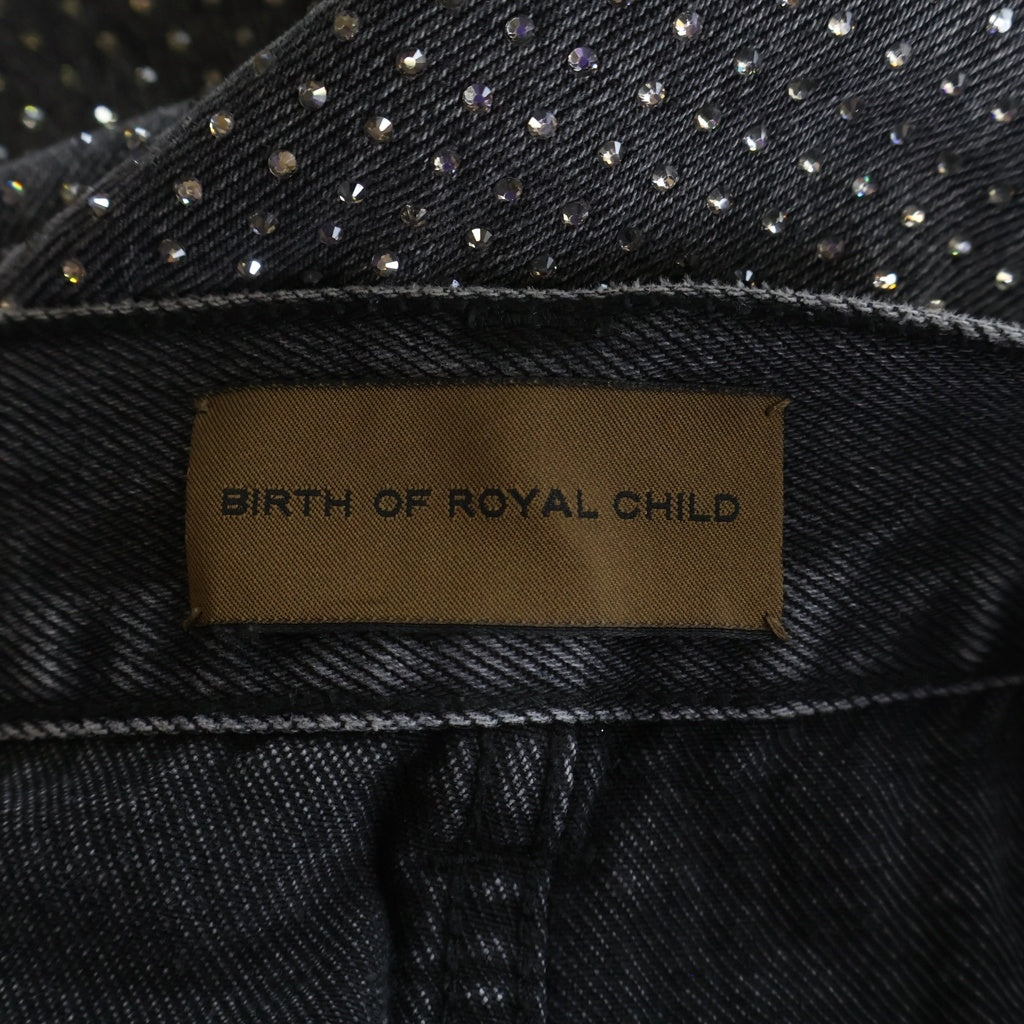 BIRTH OF ROYAL CHILD(バースオブロイヤルチャイルド) STELLAR PAVE JEANS ステラ パヴェ ジーンズ グレー