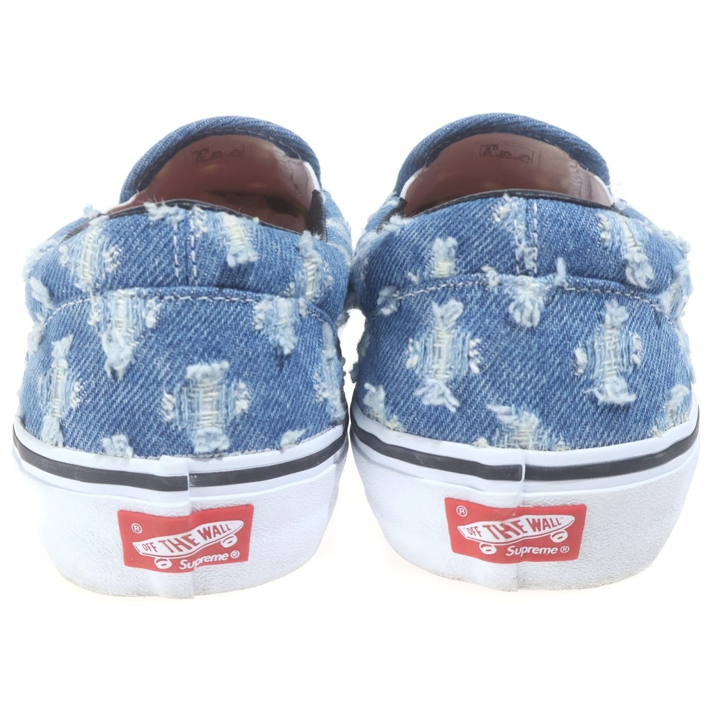 SUPREME(シュプリーム) ×VANS Hole Punch Denim Slip-On Pro VN0A38DD2DD US9/27cm スリッポン デニム