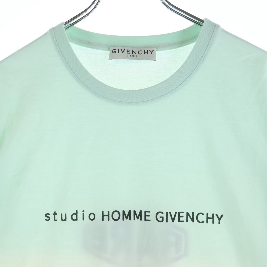 GIVENCHY(ジバンシィ) Gradient Studio Logo T-shirt グラデーション BM70XL3002 クルーネックTシャツ グリーン