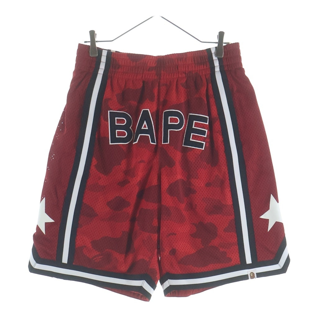 A BATHING APE(アベイシングエイプ) 20SS Color Camo Mesh Shorts ロゴ スター ライン 001SPG301008X メッシュショーツ レッド