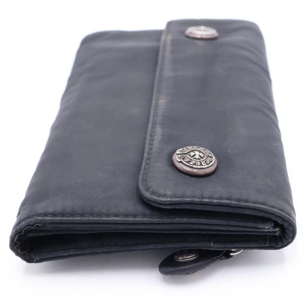 CHROME HEARTS(クロムハーツ) WAVE ウェーブ ホースシューボタン ナイロンウォレット 財布 ブラック
