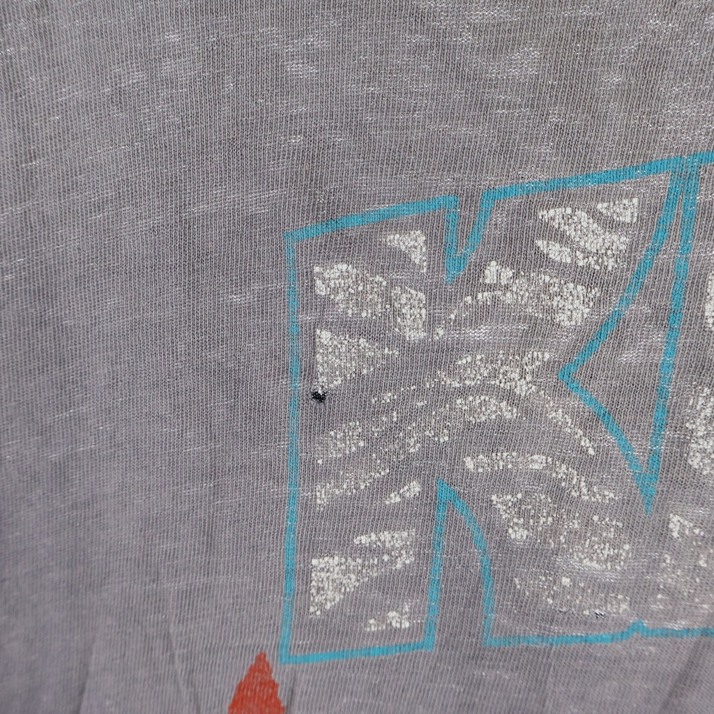 VINTAGE(ヴィンテージ) 80s KISS 1984 Animalize クルーネックTシャツ カットオフ ブラック -