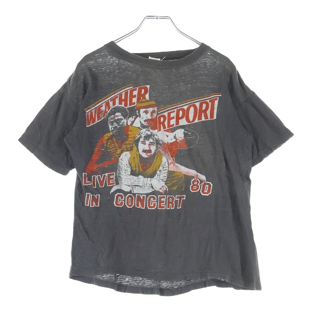 VINTAGE(ヴィンテージ) 80s WEATHER REPORT ウェザーリポート クルーネックTシャツ ブラック