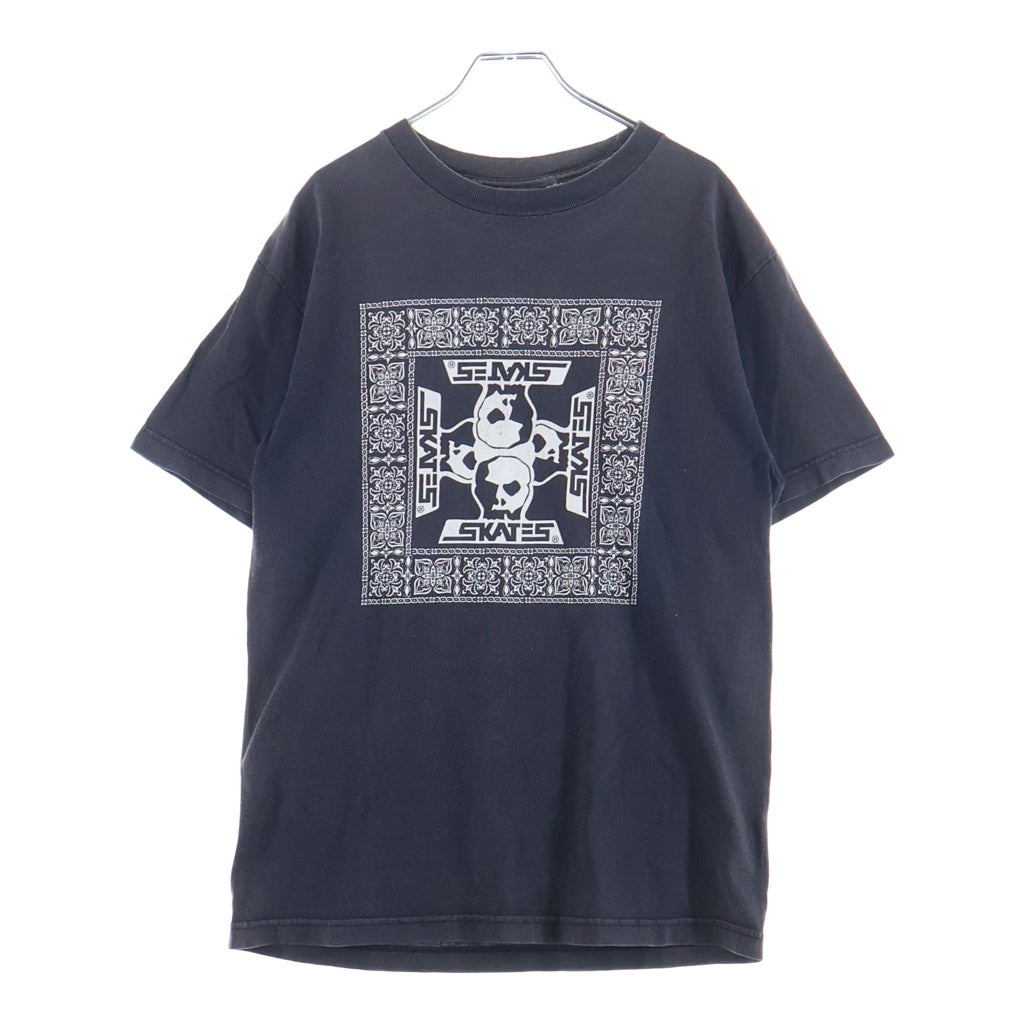 VINTAGE(ヴィンテージ) 90s-00s SKULL SKATE スカルスケーツ クルーネックTシャツ ブラック -