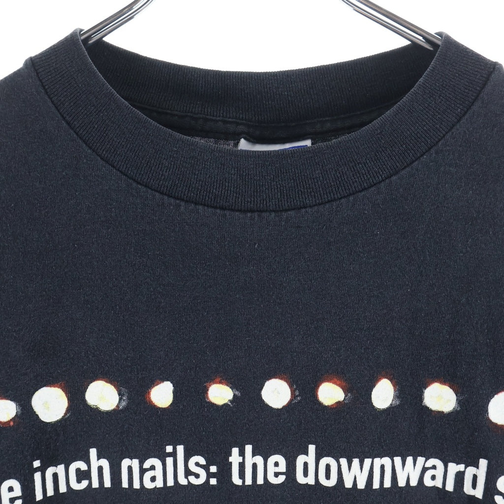 VINTAGE(ヴィンテージ) 90s Nine inch nails the downward spiral ALLSPORT 裾袖シングル ダウンワードスパイラル クルーネックTシャツ ブラック -