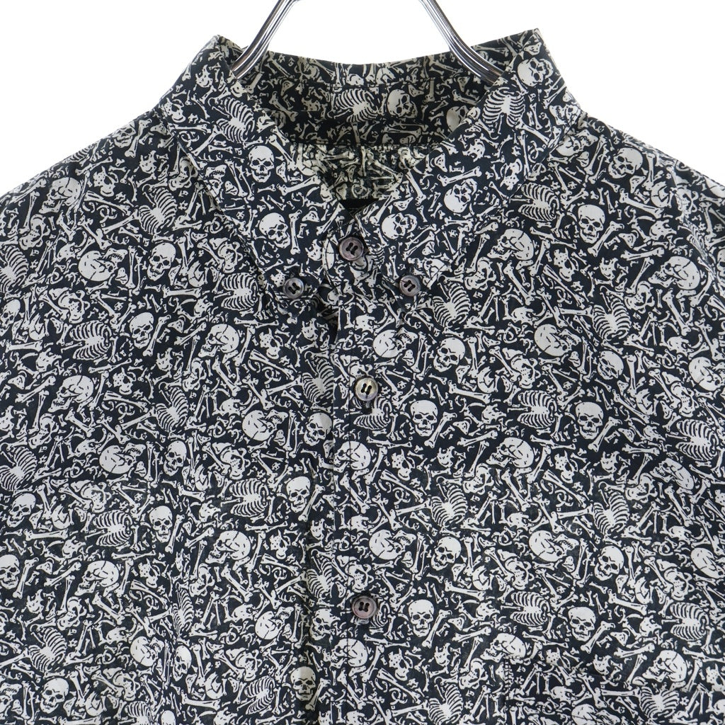 STUSSY(ステューシー) 80s-90s SKULL スカルボーン 半袖シャツ グレー -