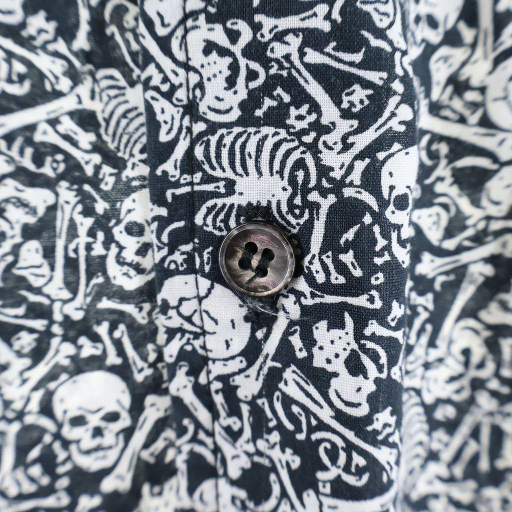 STUSSY(ステューシー) 80s-90s SKULL スカルボーン 半袖シャツ グレー -