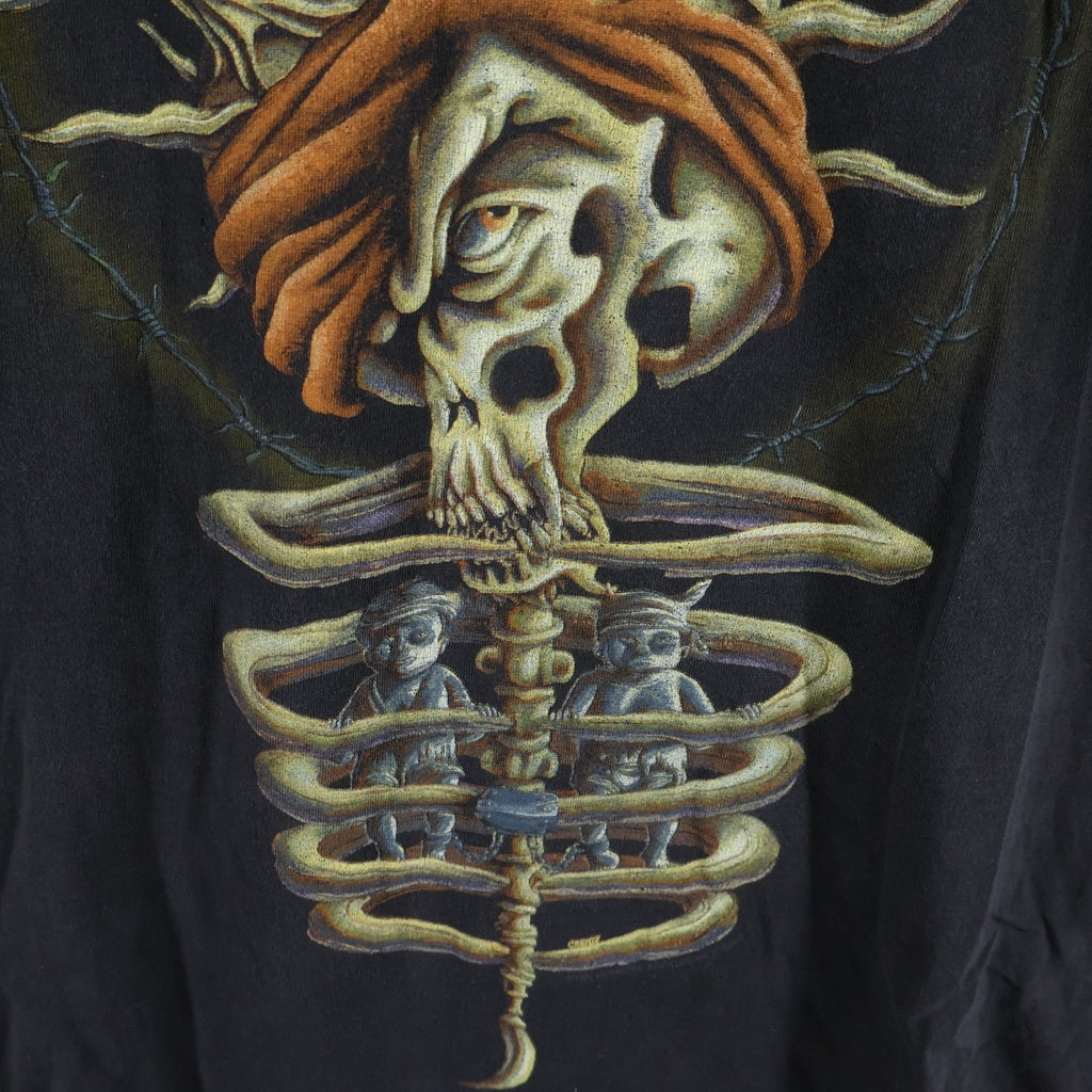 VINTAGE(ヴィンテージ) 90s MEGADETH 1995 YOUTHANASIA EUROPEAN TOUR クルーネックTシャツ ブラック -