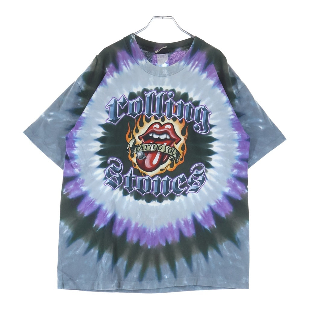 VINTAGE(ヴィンテージ) 90s-00s LIQUID BLUE ROLLING STONES TATTO YOU リップアンドタン ローリングストーンズ フレイム クルーネックTシャツ タイダイ