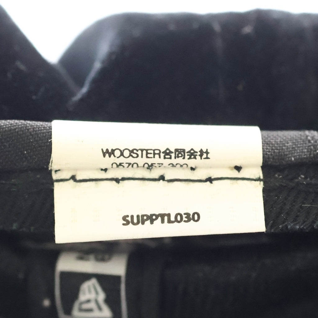 SUPREME(シュプリーム) ×New Era Velor Box Logo Cap ベロア ボックスロゴ ベースボールキャップ ブラック