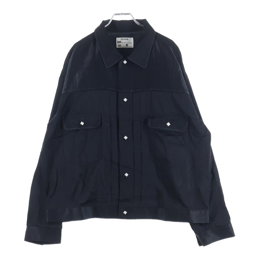 NEXUS7(ネクサスセブン) 2nd JKT AM レーヨン フロントプリーツ RWS-NUA-J0B ジャケット ブラック