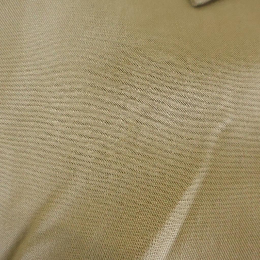 POLO RALPH LAUREN(ポロラルフローレン) 90s 開襟 レーヨンギャバジン ダブルフラップ ノーポニー 長袖シャツ ベージュ -
