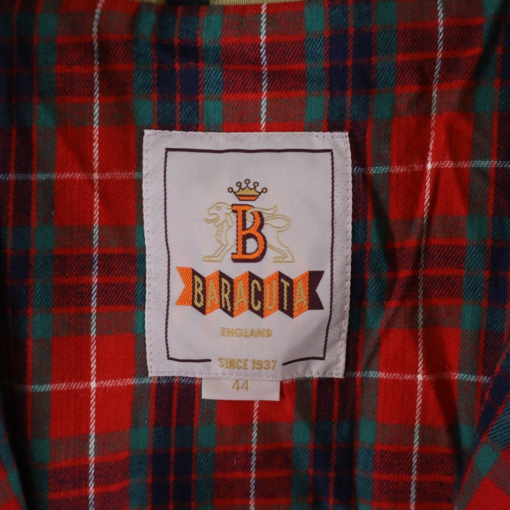 BARACUTA(バラクータ) G-9 ハリントンジャケット 裏地タータンチェック ベージュ -