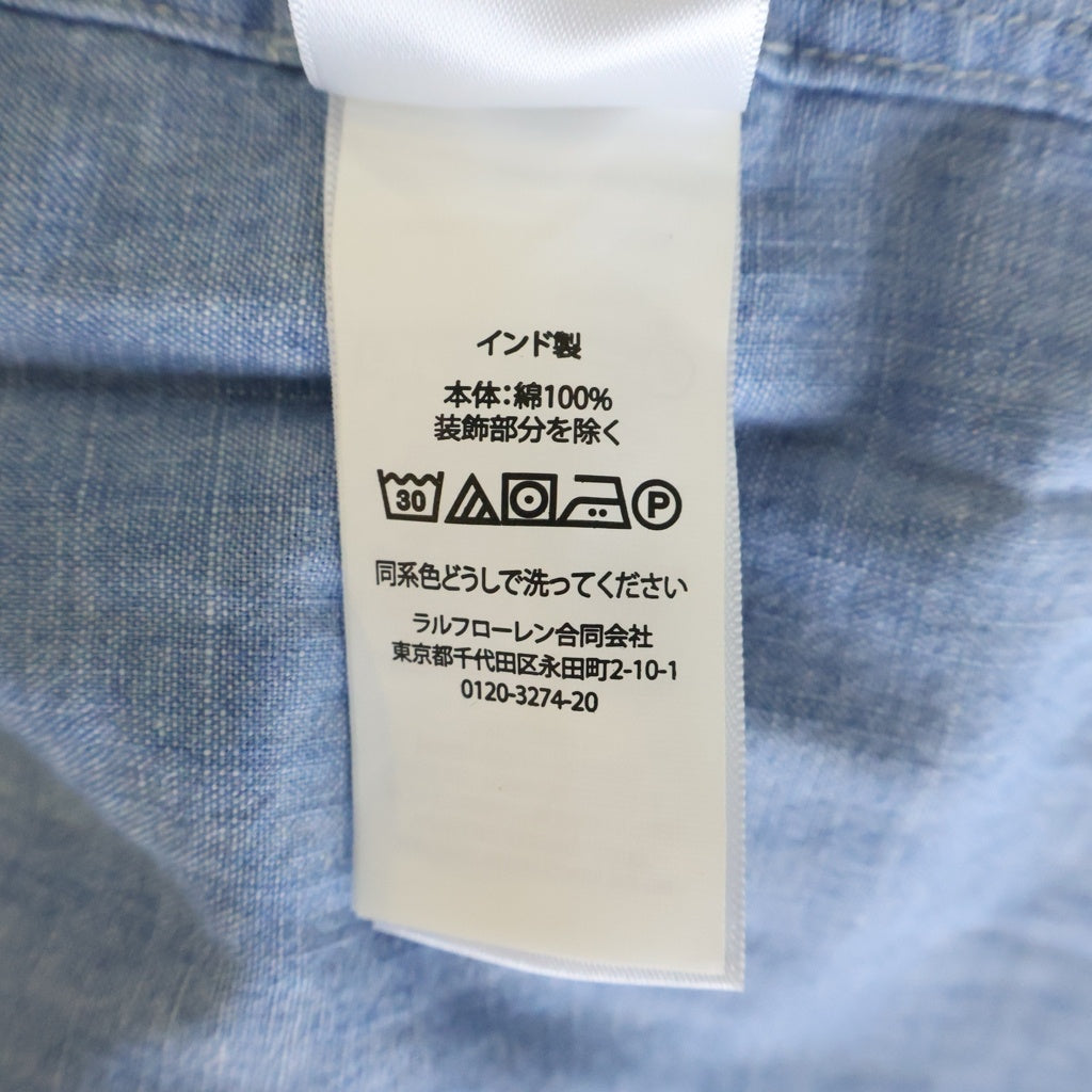 POLO RALPH LAUREN(ポロラルフローレン) ボタンダウン シャンブレー 長袖シャツ インディゴ