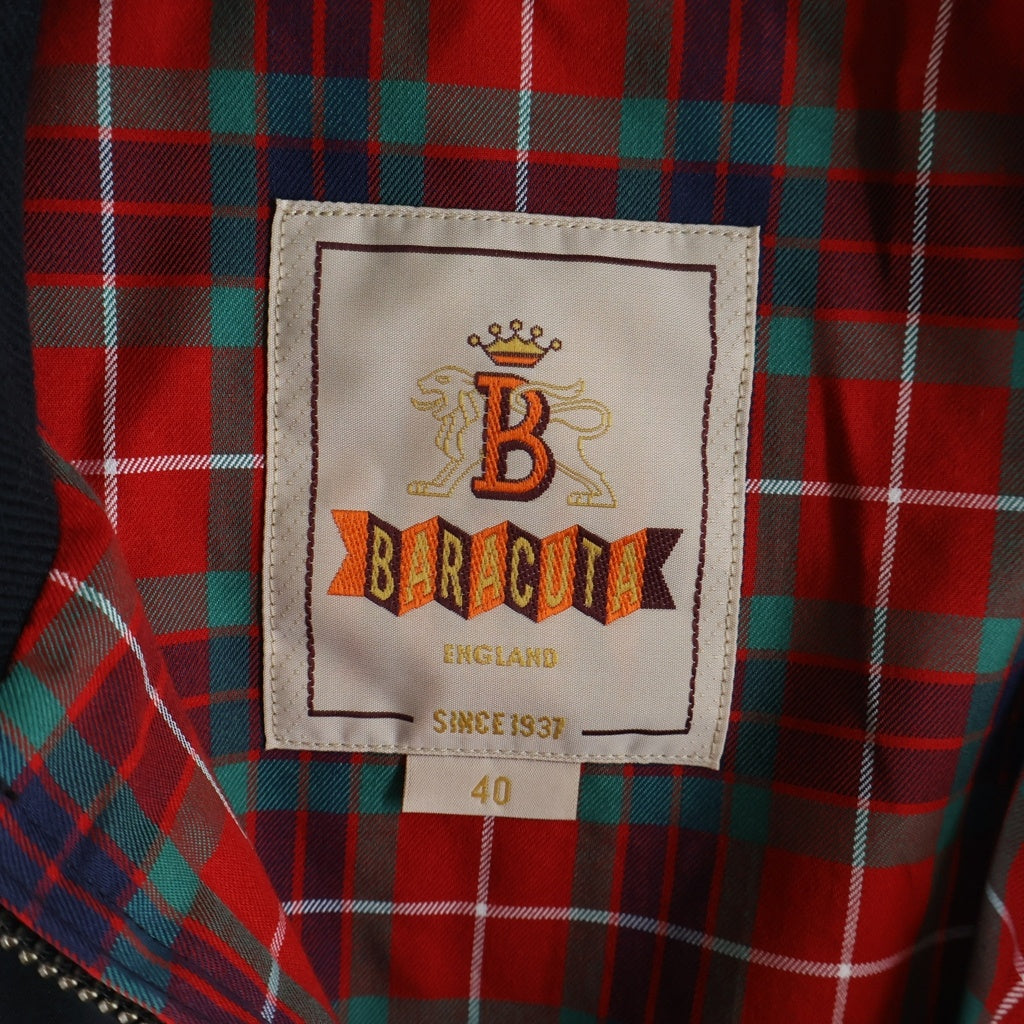 BARACUTA(バラクータ) G-9 ハリントンジャケット 裏地タータンチェック ネイビー -