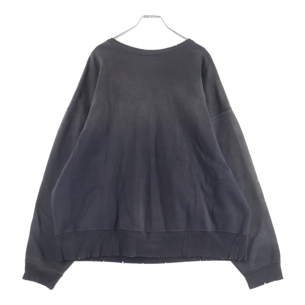 SAINT MICHAEL(セントマイケル) 24AW BONE SAINT CREW SWT ボーン SM-YS1-0000-031 スウェット ブラック
