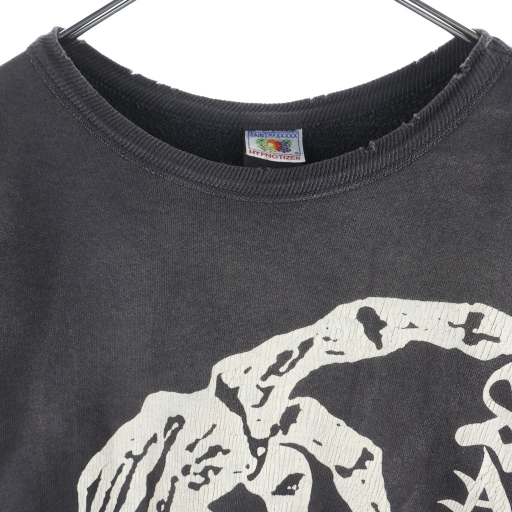 SAINT MICHAEL(セントマイケル) 24AW BONE SAINT CREW SWT ボーン SM-YS1-0000-031 スウェット ブラック