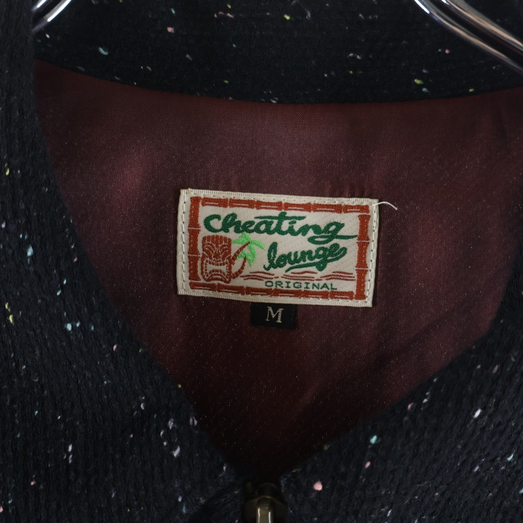 NO BRAND(ノーブランド) CHEATHING LOUNGE ウールネップ ダブルフラップ ジャケット ブラック -