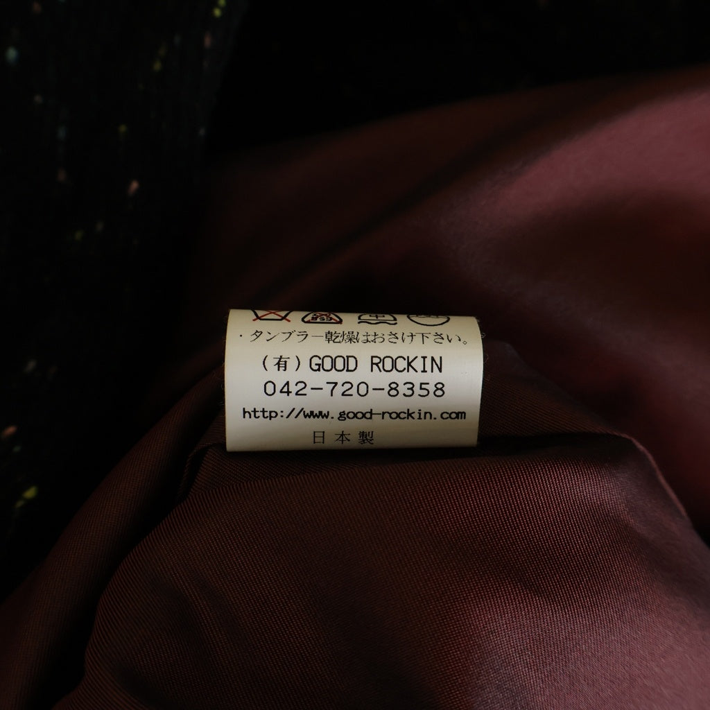 NO BRAND(ノーブランド) CHEATHING LOUNGE ウールネップ ダブルフラップ ジャケット ブラック -