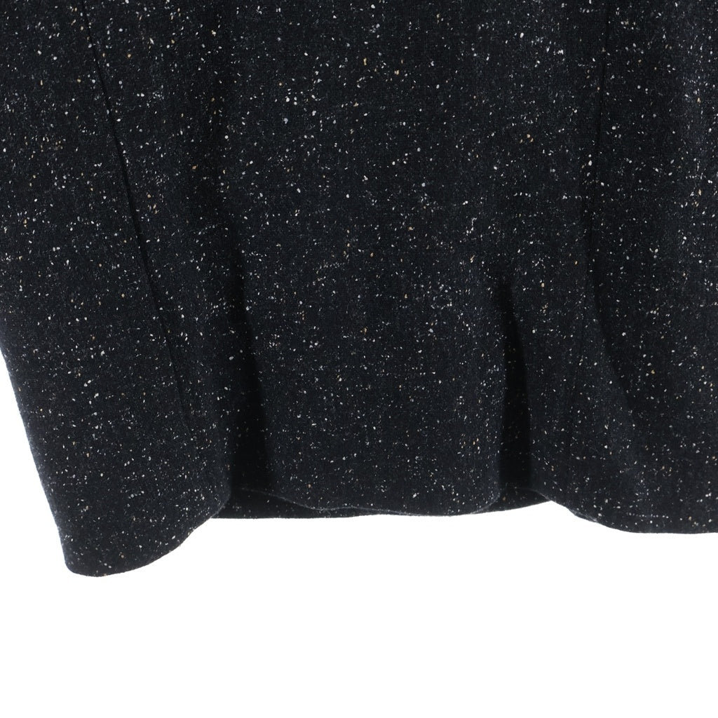 NO BRAND(ノーブランド) savoy clothing ウール ネップ ベロアラペル ベロアパイピング テーラード ブラック -