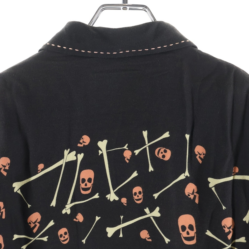 Dry Bones(ドライボーンズ) レーヨンギャバジン ボーンスカル ハンドステッチ ジャケット ブラック -