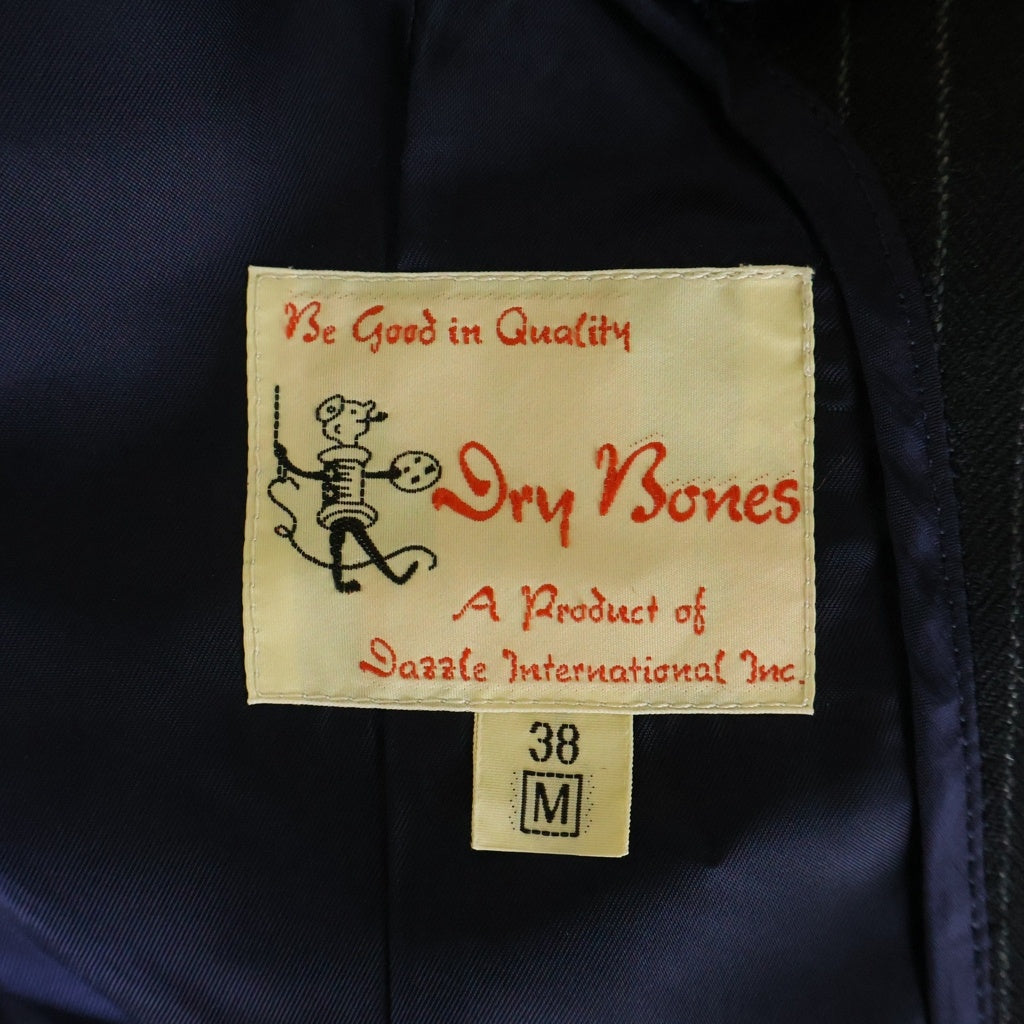 Dry Bones(ドライボーンズ) 3B ビックラペル ウール ストライプ スーツ ブラック -