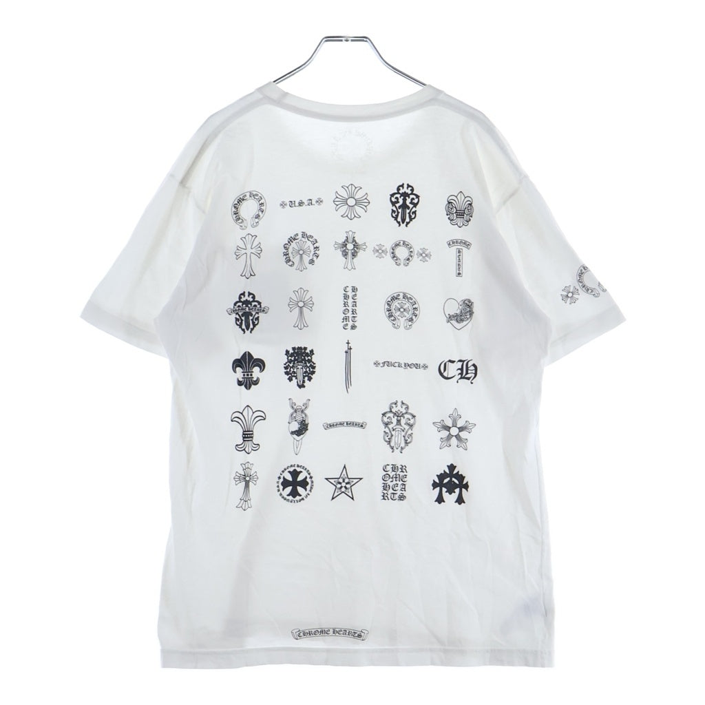 CHROME HEARTS(クロムハーツ) CH S/S バックマルチプリント 半袖Tシャツカットソー ホワイト