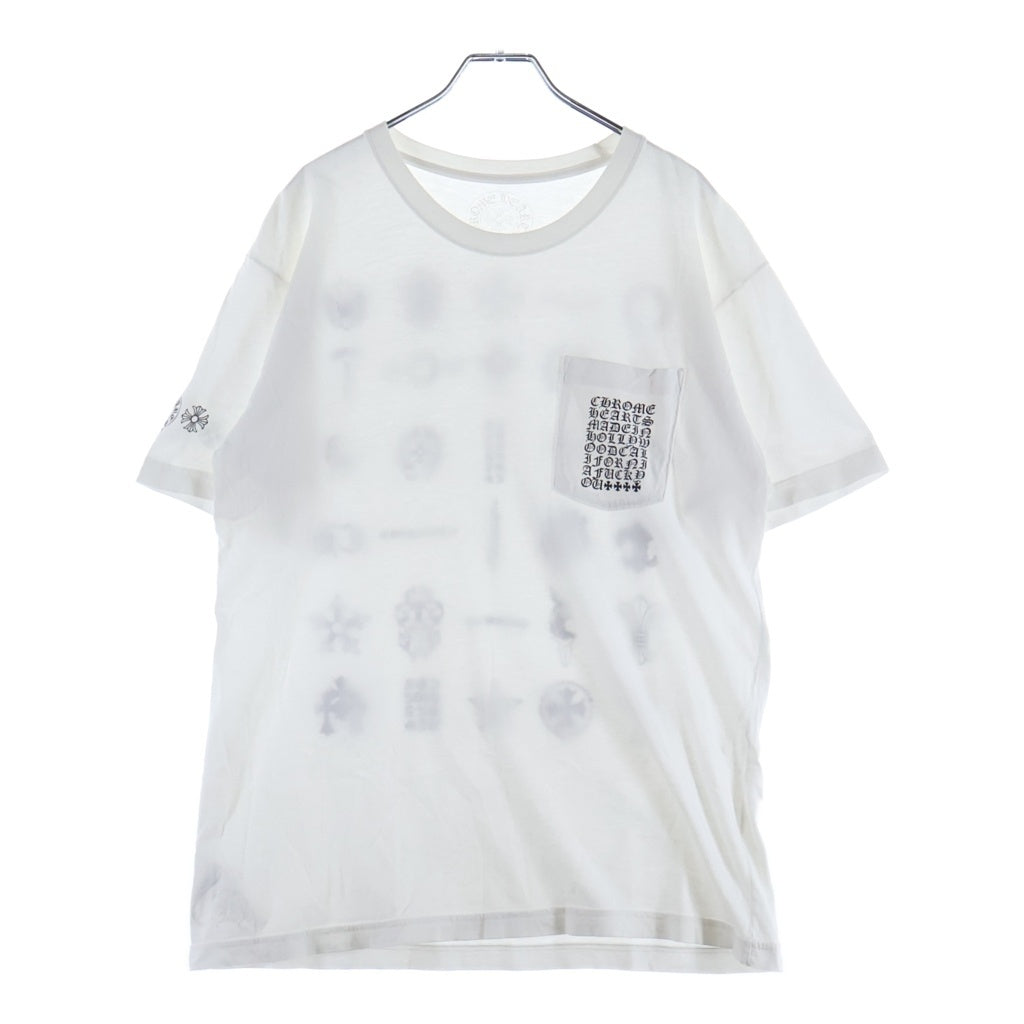 CHROME HEARTS(クロムハーツ) CH S/S バックマルチプリント 半袖Tシャツカットソー ホワイト