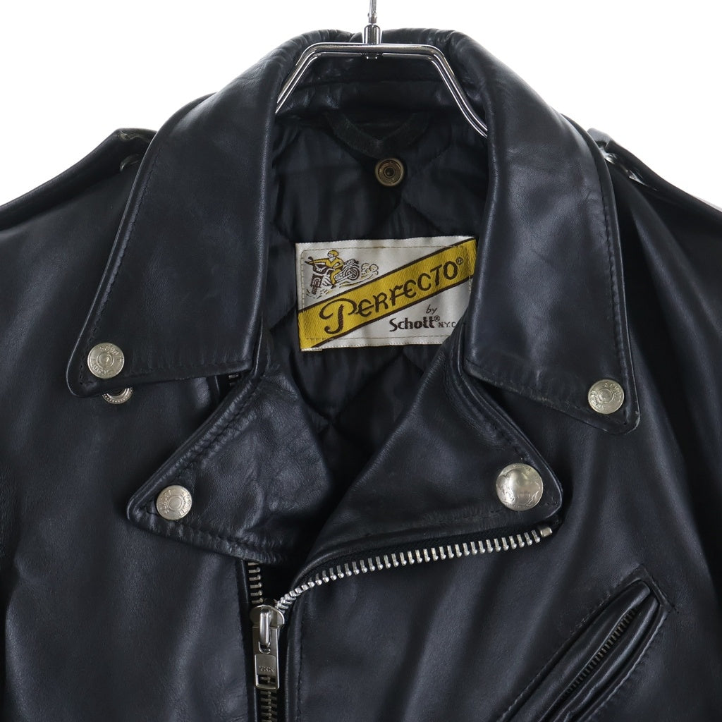SCHOTT(ショット) 80s 618 バイカータグ ダブルレザージャケット ライダース ブラック