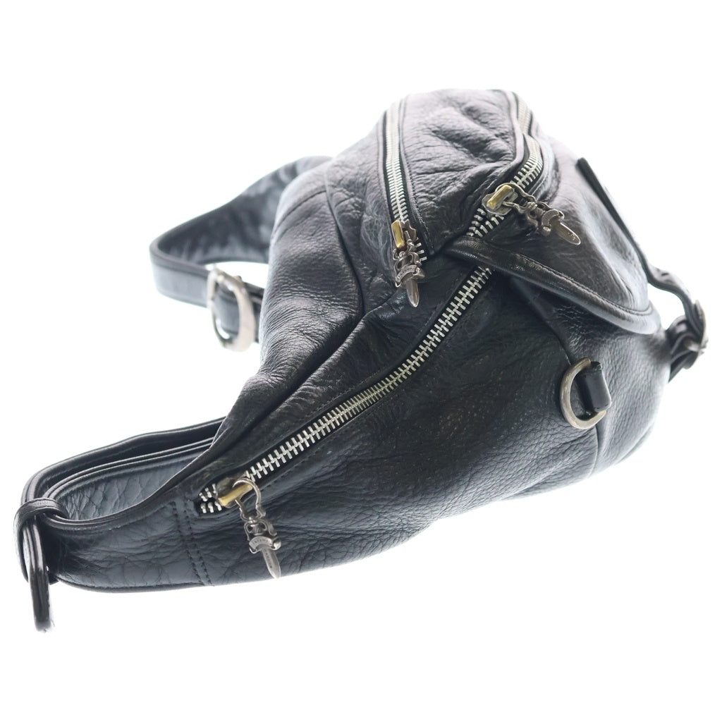 CHROME HEARTS(クロムハーツ) #1 SNAT PACK スナットパック ダガージップ ガンスリンガーベルト レザーウエストバッグ ブラック