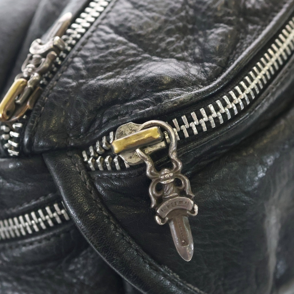 CHROME HEARTS(クロムハーツ) #1 SNAT PACK スナットパック ダガージップ ガンスリンガーベルト レザーウエストバッグ ブラック