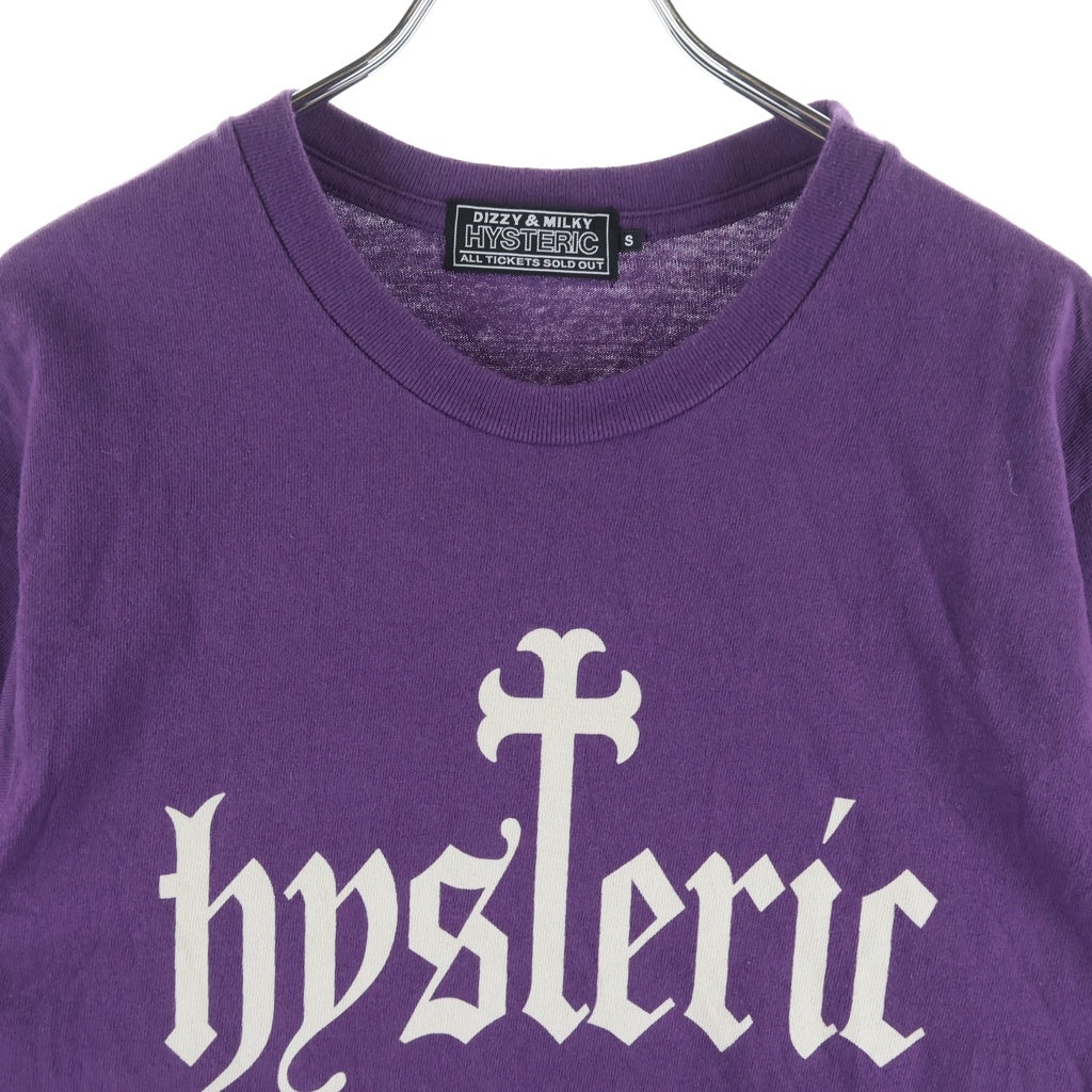 HYSTERIC GLAMOUR(ヒステリックグラマー) 25AW SKULL COFFIN スカルコフィンプリント 半袖Tシャツカットソー パープル 02253CT08