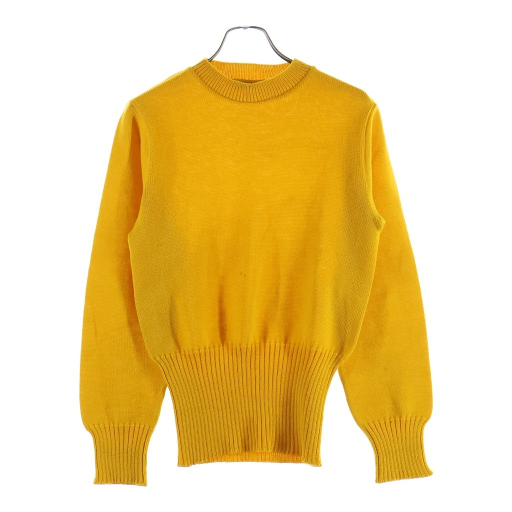 VINTAGE(ヴィンテージ) 40s NELSON KNITTING MILLSCO ロングリブ ウール レタードセーター イエロー -