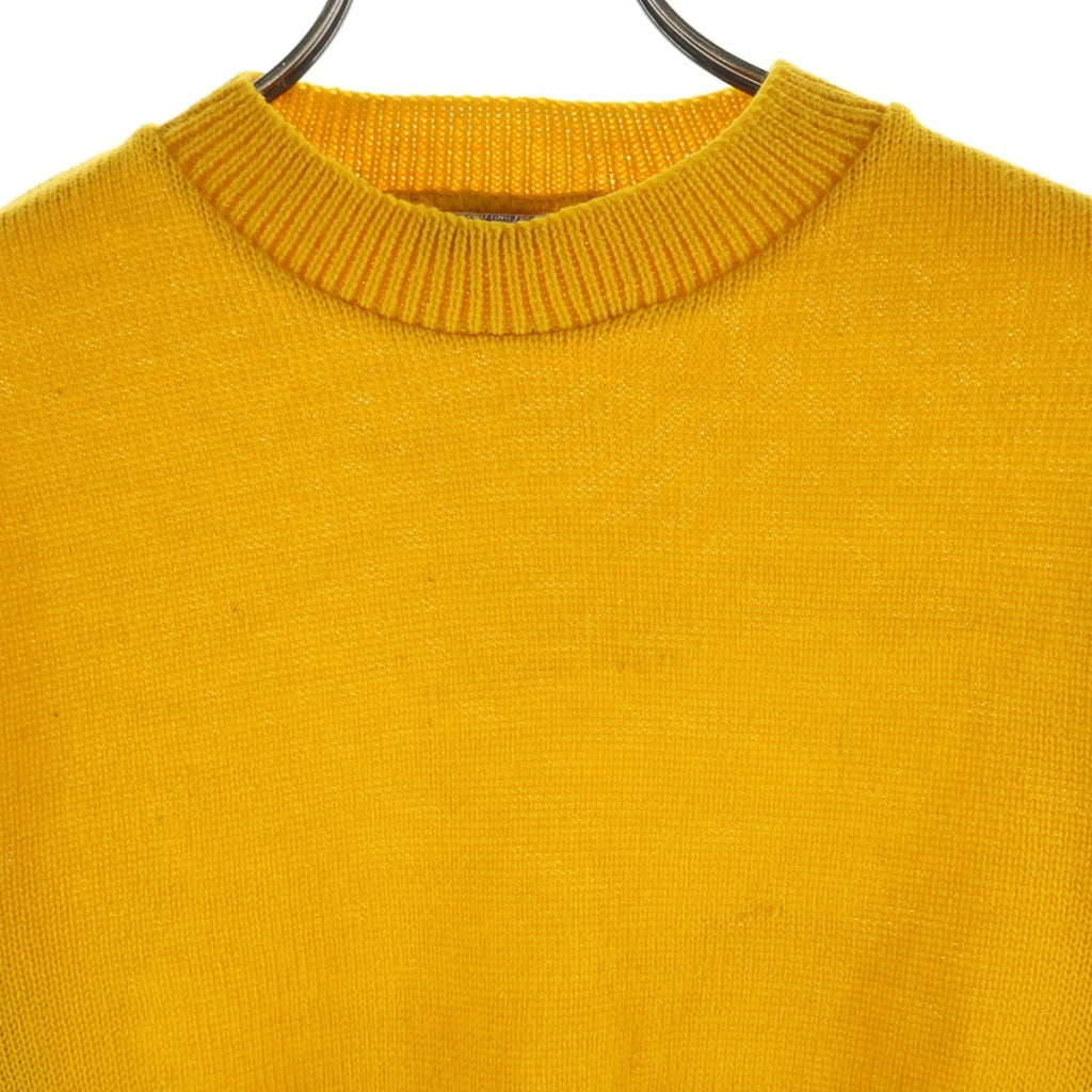 VINTAGE(ヴィンテージ) 40s NELSON KNITTING MILLSCO ロングリブ ウール レタードセーター イエロー -