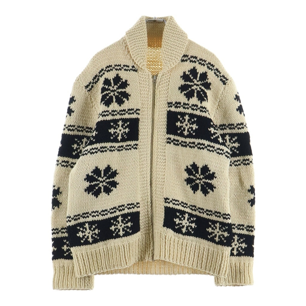 VINTAGE(ヴィンテージ) 40s LIGHTNING ZIP ライトニングジップ ショールカラー カウチンニット ベージュ -