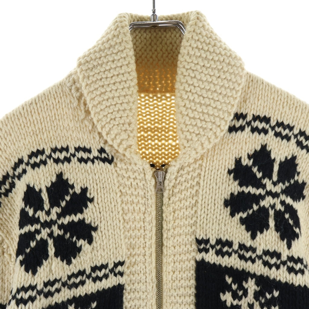 VINTAGE(ヴィンテージ) 40s LIGHTNING ZIP ライトニングジップ ショールカラー カウチンニット ベージュ -