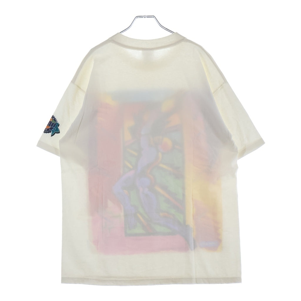 VINTAGE(ヴィンテージ) 90s PETER MAX SUPRE BOWL WILDOATS ピーターマックス 裾袖シングル クルーネックTシャツ ホワイト -