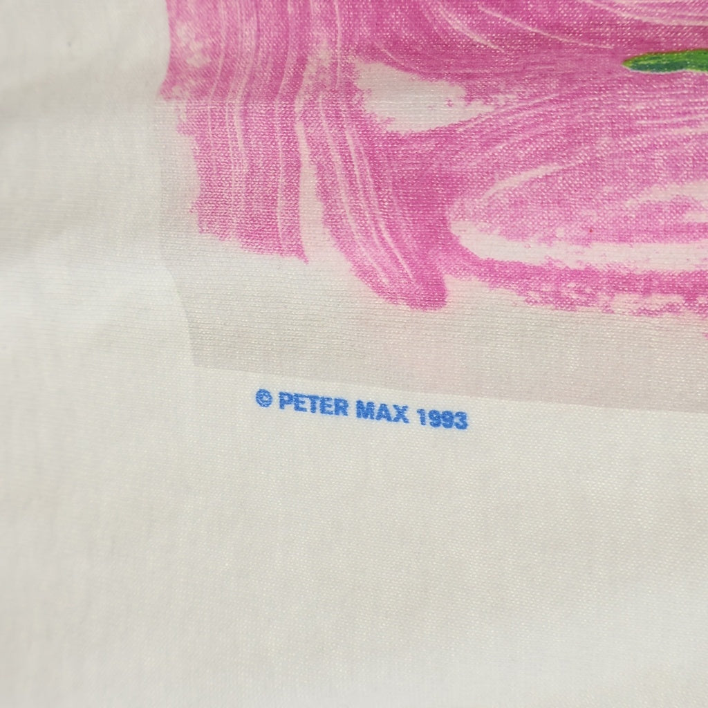 VINTAGE(ヴィンテージ) 90s PETER MAX SUPRE BOWL WILDOATS ピーターマックス 裾袖シングル クルーネックTシャツ ホワイト -
