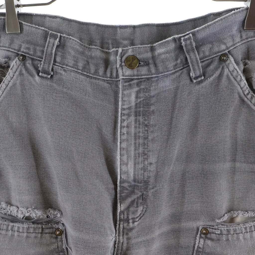 CARHARTT(カーハート) 10s メキシコ製 ダブルニー ダック ワークパンツ グレー B136 GVL