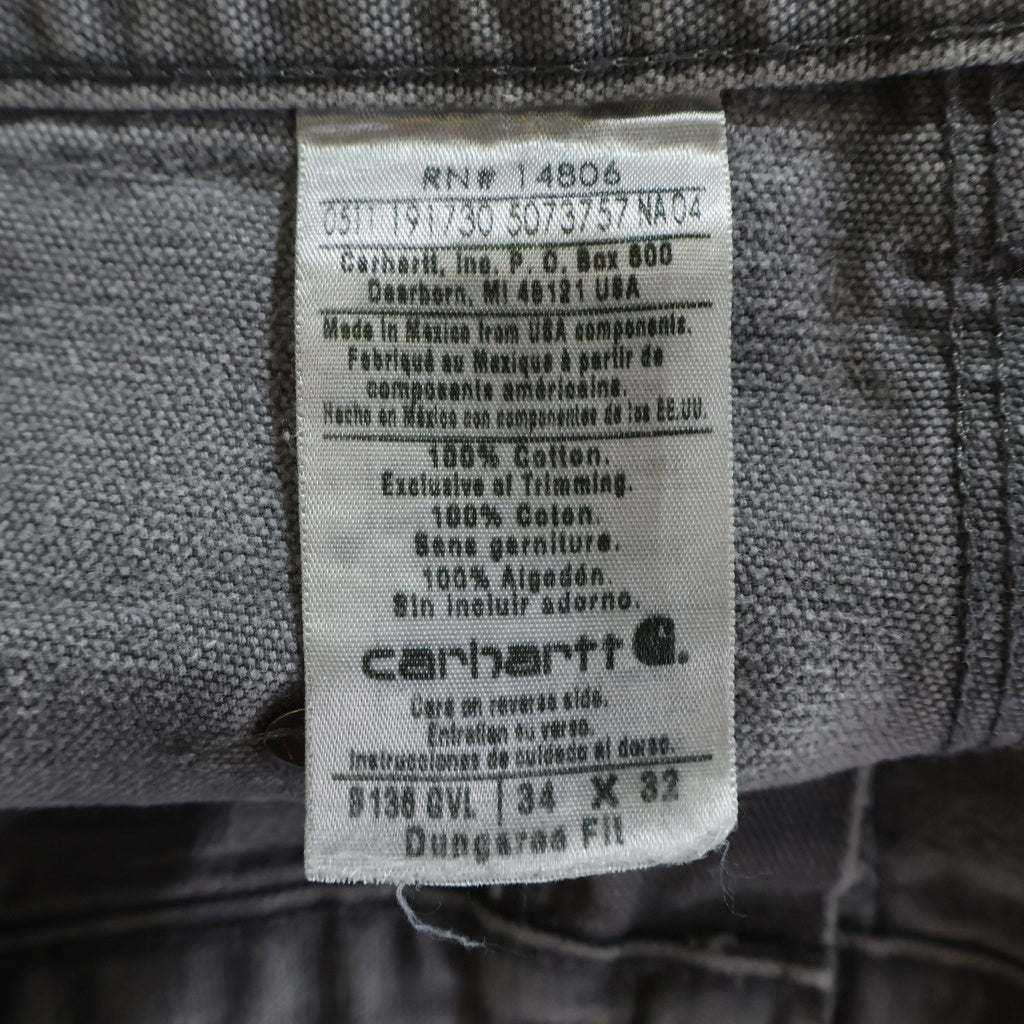 CARHARTT(カーハート) 10s メキシコ製 ダブルニー ダック ワークパンツ グレー B136 GVL