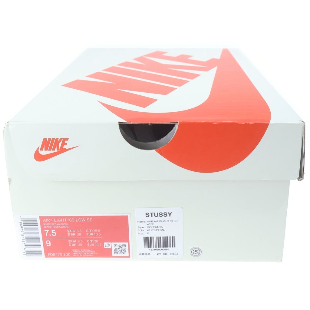NIKE(ナイキ) ×Stussy Air Flight 89 Low SP ステューシー エアフライト89SP ローカットスニーカー ホワイト FD6475-100